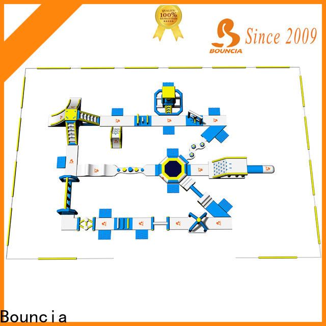 Bouncia 100 people inflatable water play factory price for lake