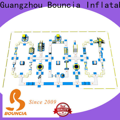 Bouncia pvc floating trampoline with slide Suppliers for adults