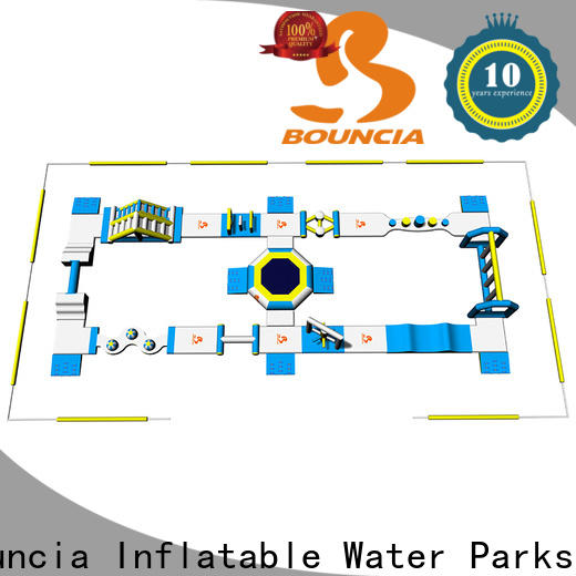 Bouncia open awesome pools with slides manufacturers for lake