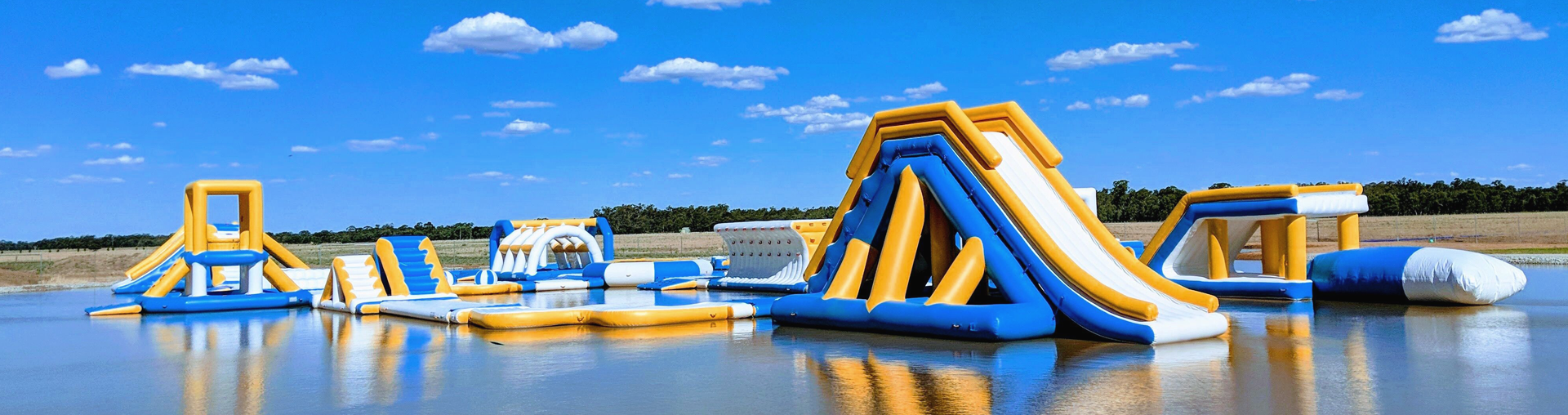 giant inflatable water park