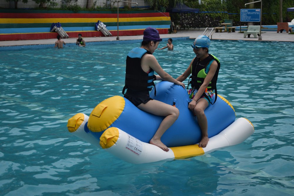 Bouncia -Bouncia Products Test In Commercial Swimming Pool | News On Bouncia Inflatables-2