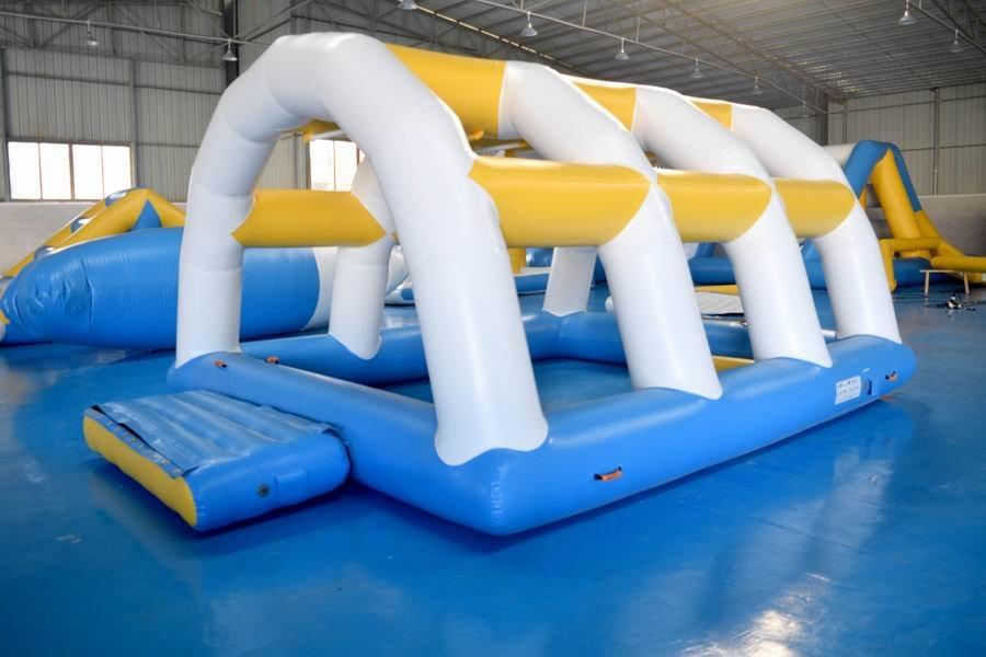 tarpaulin inflatable float trampoline Bouncia company