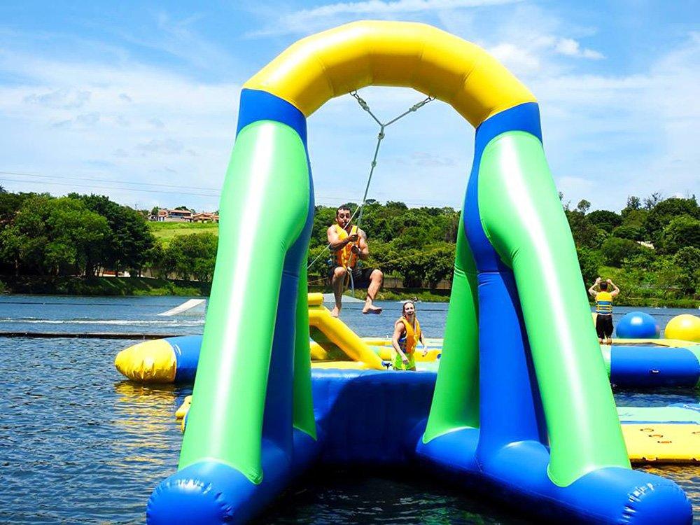 floating large inflatable water slide park from China for adults