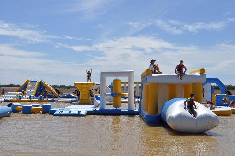 course pool giant inflatable water Bouncia Brand company