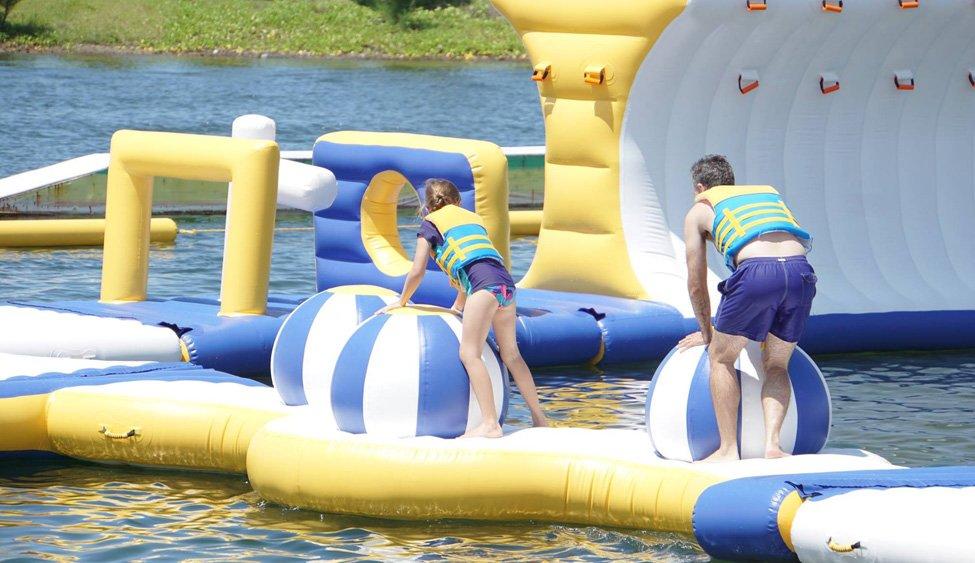 floating inflatable water park for adults slide customized for pools