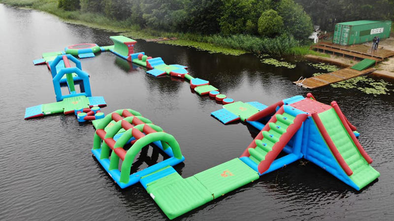 Floating Inflatable Water Park In Latvia