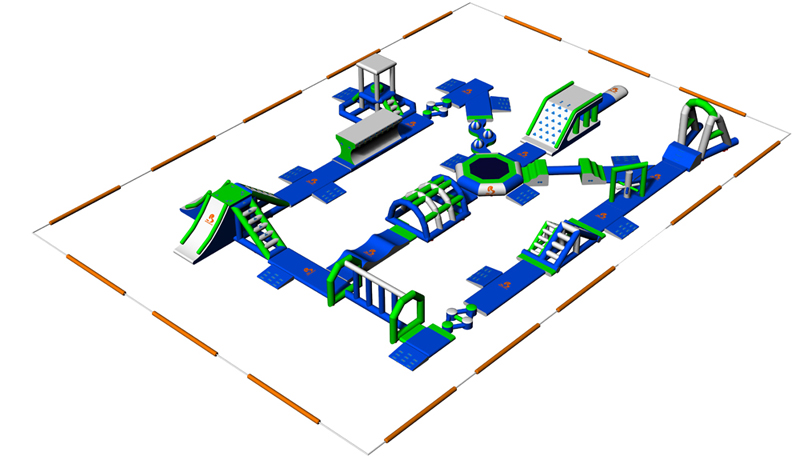 Bouncia -High-quality 100 People Inflatable Aquapark Water Park For Lake | Netherland