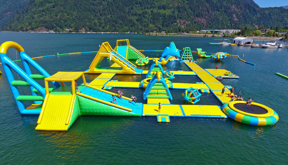 floating big inflatable water slide pvc manufacturer for kids