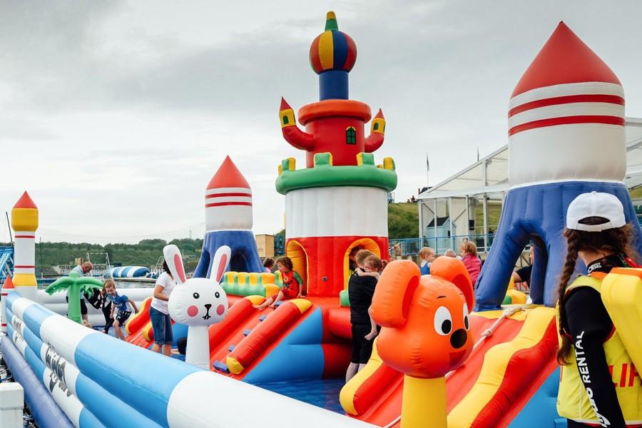 popular inflatable water slide for lake factory for kids