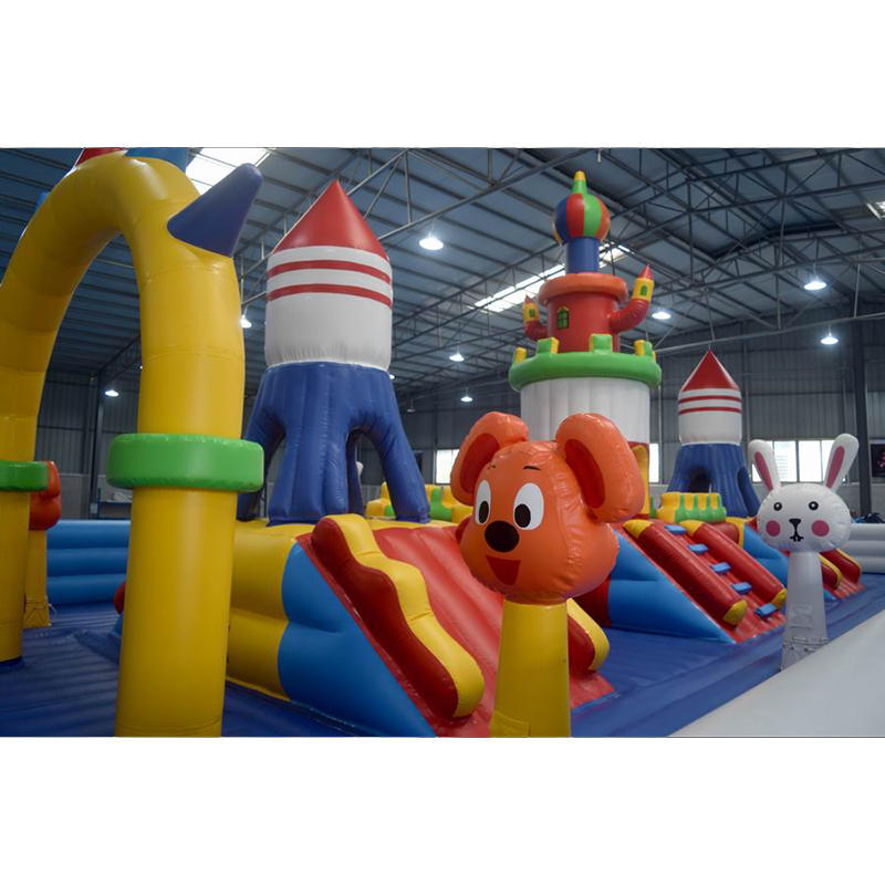 New Design Inflatable Fun City Playground / Inflatable Castle Park With Water For Sale
