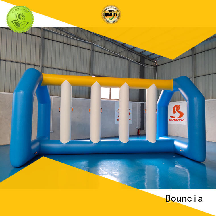 double inflatable water games tarpaulin caps Bouncia company