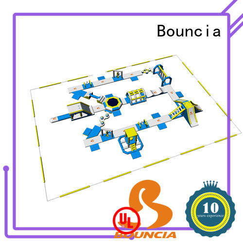 Bouncia 100 people floating water park for sale factory price for outdoors