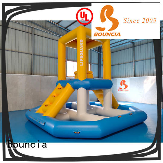stable outdoor inflatable water park guard tower customized for pool