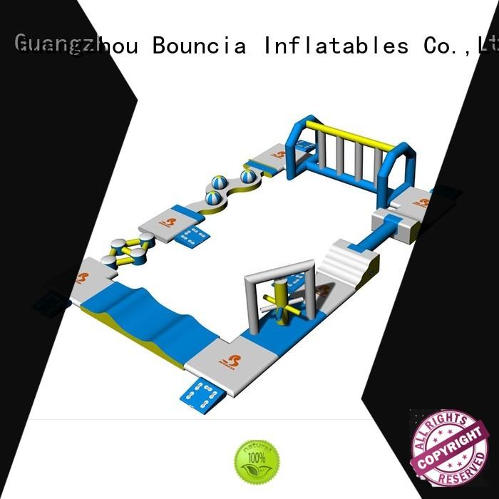 Wholesale obstacle small inflatable water park business Bouncia Brand